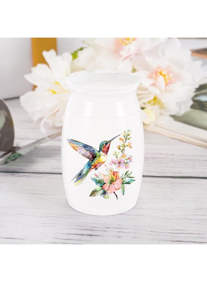 Abooxiu Small Urns for Human Ashes 3 Inches Mini Urn for Ashes Aluminium Memorial Small Ash Keepsake Urn Hummingbird Mini Cremation Funeral Burial Urn Ashes Holder for Adult Males or Females - Image 4