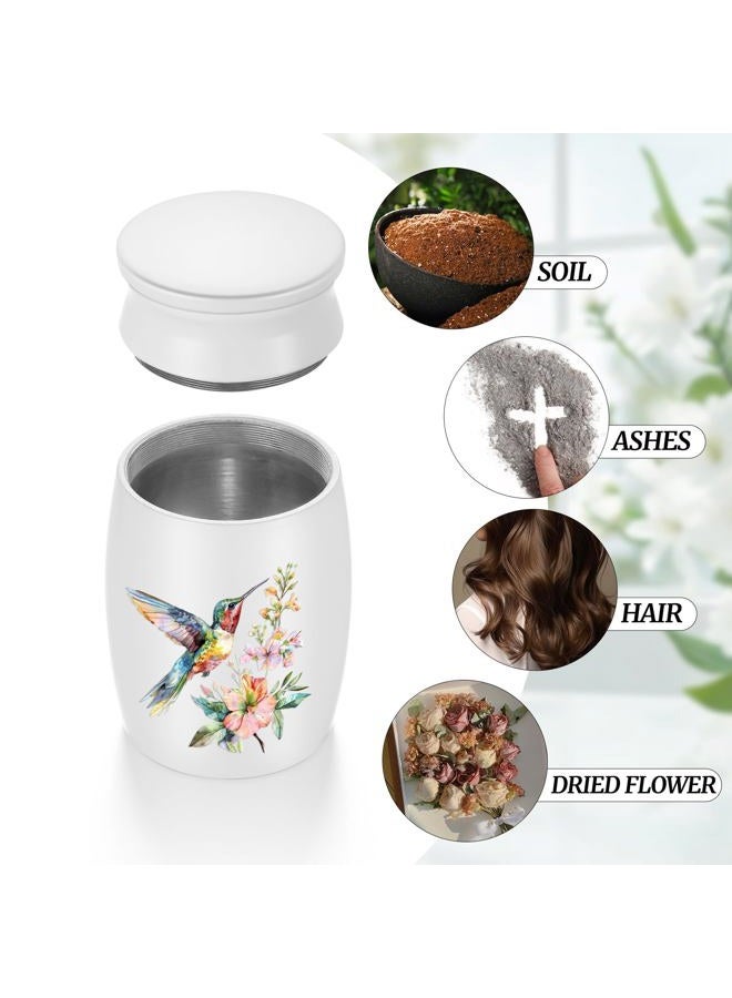 Abooxiu Small Urns for Human Ashes 3 Inches Mini Urn for Ashes Aluminium Memorial Small Ash Keepsake Urn Hummingbird Mini Cremation Funeral Burial Urn Ashes Holder for Adult Males or Females - Image 5