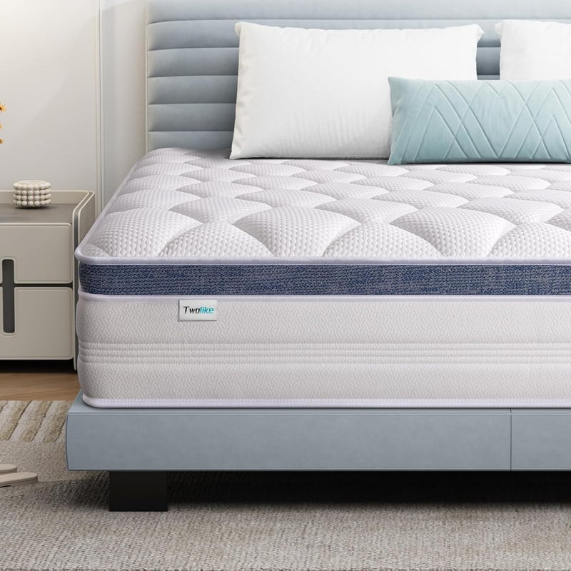 Hybrid Mattress, 180x200x30CM Individual Pocket Springs for Motion Isolation & Pressure Relief,Medium Firmness - Image 2