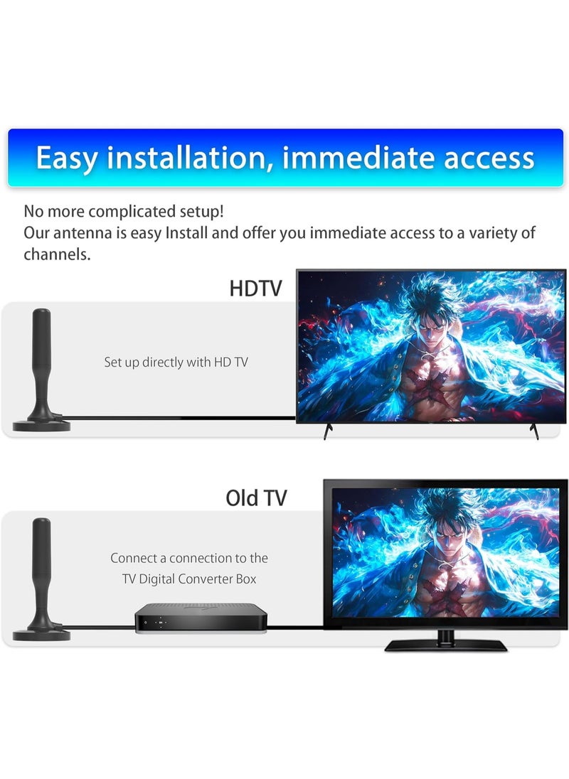 GUDOO TV Aerial - Digital TV Aerial Indoor, 360 degrees and 360 km Range - Smart TV Aerial Indoor Support VHF/UHF/DAB Radio/4K/1080P All TV  - Image 3