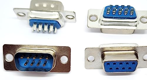 Connectors Pro Pc Accessories 10 Pairs DB9 Male and Female D-Sub Solder Type Connector, 20-Pack (10 Male + 10 Female) - Image 1