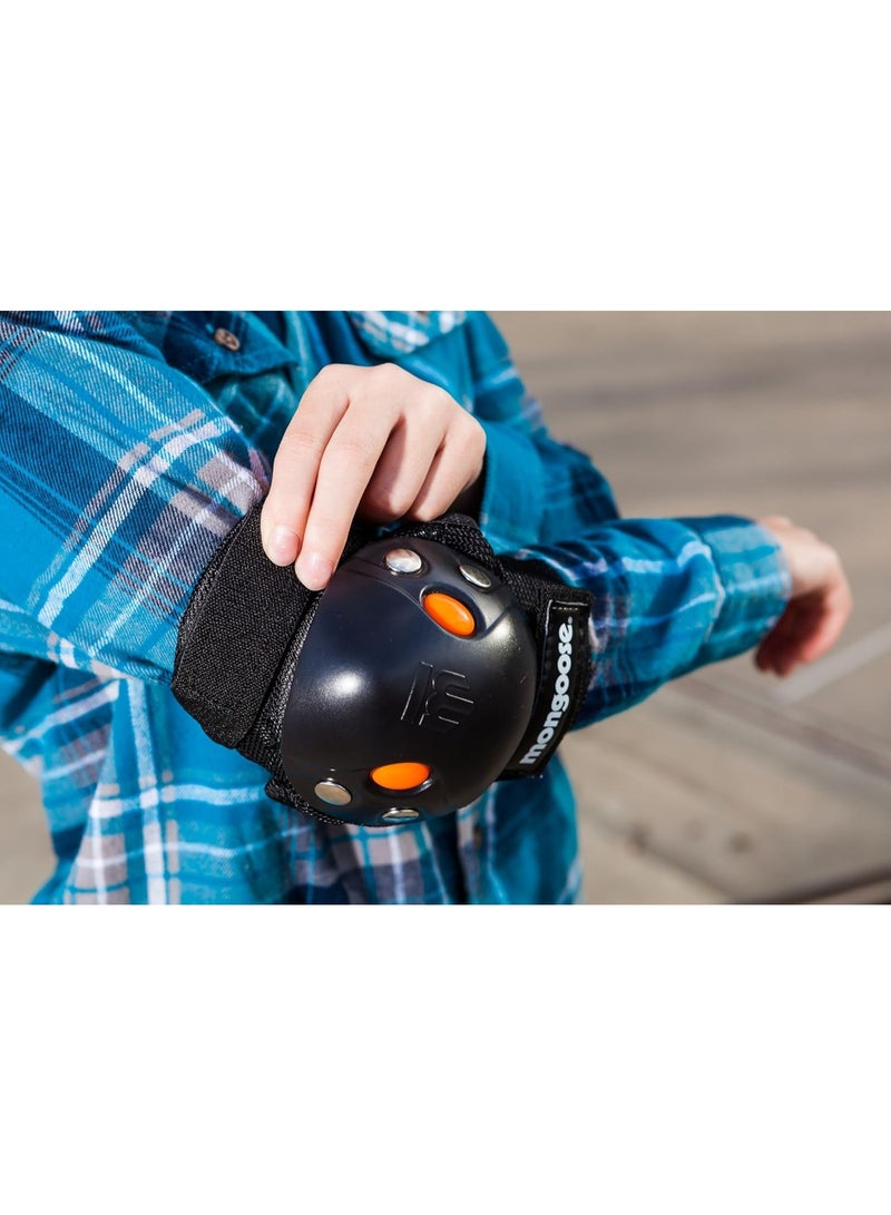 Mongoose Kids BMX Bike Gel Knee and Elbow Pad Set, Multi-Sport Protective Gear for Boys and Girls Age 8 and Up, Kneesavers and Elbowsavers - Image 3