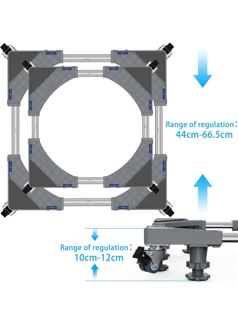 Multi-Function Washing Machine Support Stand with Lockable Rubber Wheels – Mobile Base for Washer and Dryer with 8 Strong Legs - Image 3