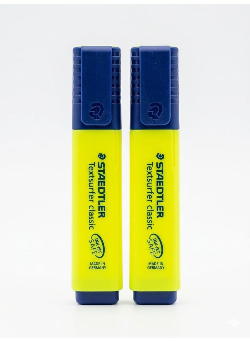 STAEDTLER Textsurfer Classic 364-1 Highlighter - yellow - Pack Of 2 Pieces - Image 1