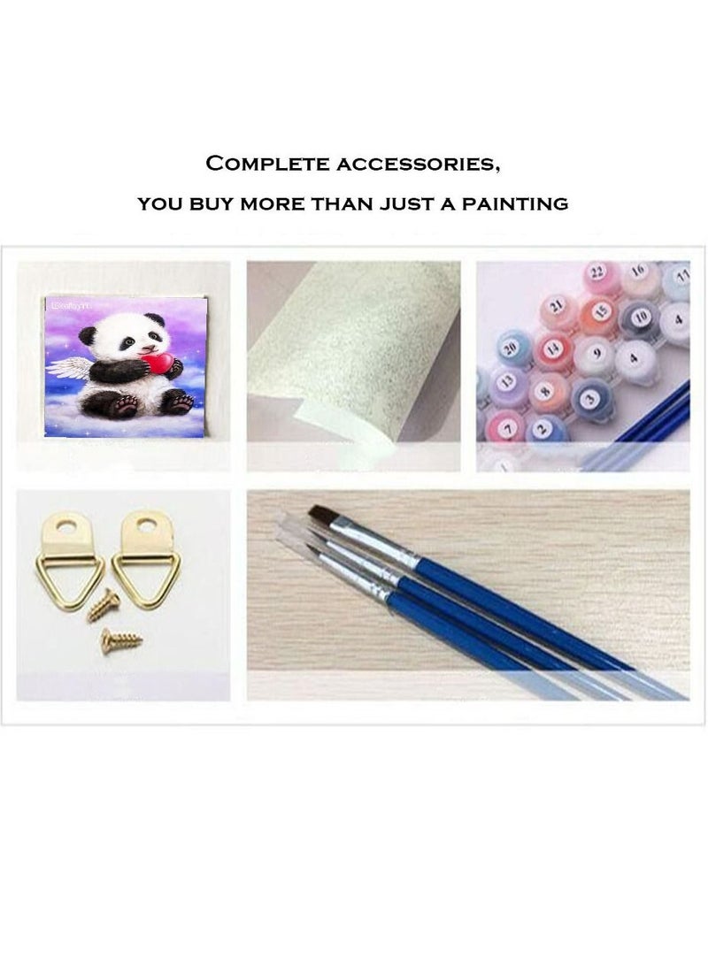 Daigiit Lifefull Diy Digital Painting Adult And Kids Panda Beginner And Expert Painting Digital Canvas Combo Box 40x50cm - Image 2