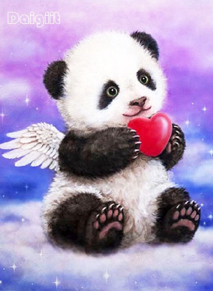 Daigiit Lifefull Diy Digital Painting Adult And Kids Panda Beginner And Expert Painting Digital Canvas Combo Box 40x50cm - Image 1