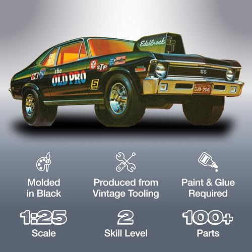AMT 1972 Chevy Nova SS Old Pro 1:25 Scale Model Kit - Image 2