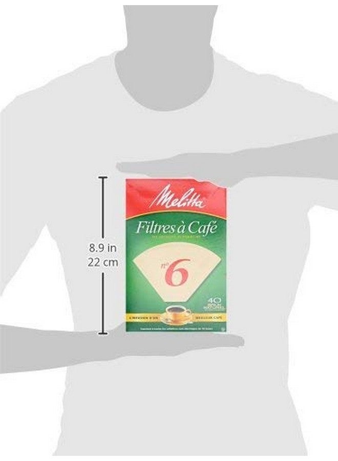 ميليتا Melitta FBA USA Inc 626412#6 مرشحات قهوة مخروطية بنية طبيعية 40 قطعة - عبوة من 4 قطع - Image 3