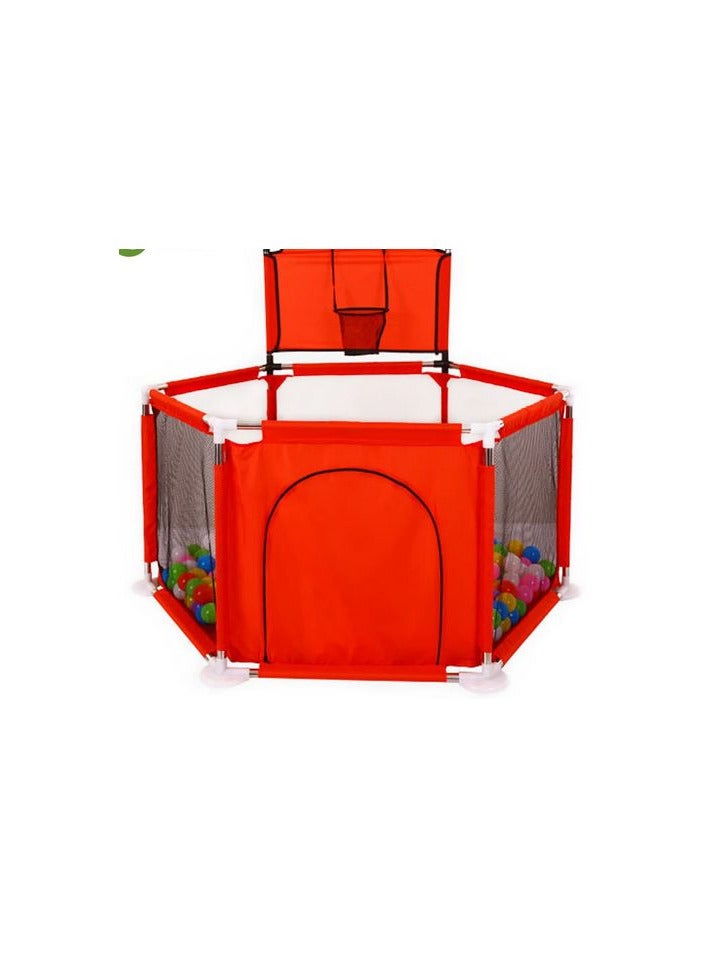 Children's ball pit in a hexagonal shape with a basket - Image 2