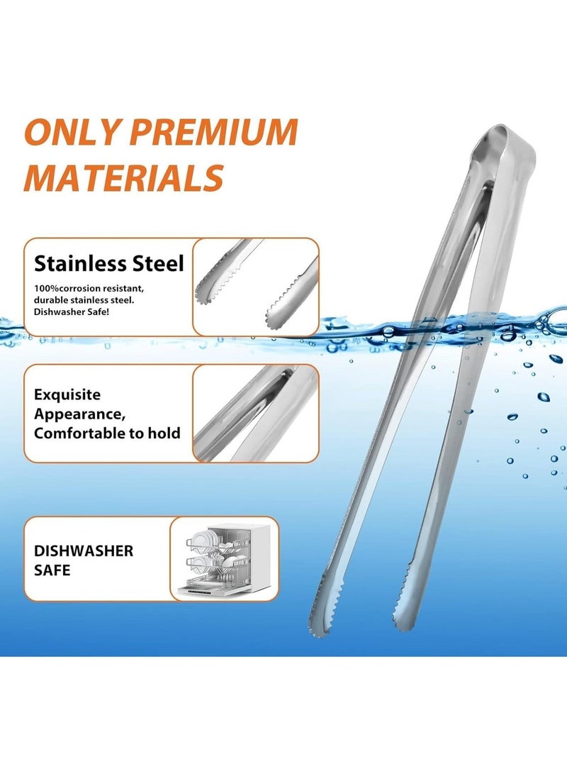 8 ملعقة خدمة، ملعقة المطبخ، ملعقة البار، ملعقة فولاذية لا تصدأ، ملعقة المقبلات، متعددة الاستخدامات ومتينة، آمنة في غسالة الصحون، لخدمة الطعام، الحفلات والعطلات، 9.45 بوصة - Image 4