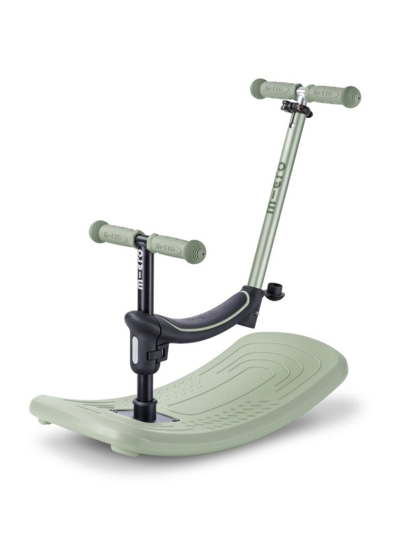 Micro Mini Micro Deluxe Rock & Go LED Olive Sage | Deluxe Rock Scooter for Kids | Kids Scooter Deluxe Rock | Rock & Go LED Scooter - Image 1