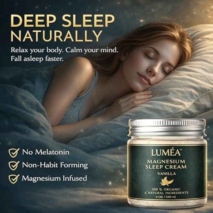Lepac Magnesium Cream for Adults & Kids, Tallow-Based Lotion for Sleep Support, Vanilla Scented, Arnica Cream, Eczema Relief, Calming Nighttime Routine, 8 fl oz (4 Month Supply) - Image 2