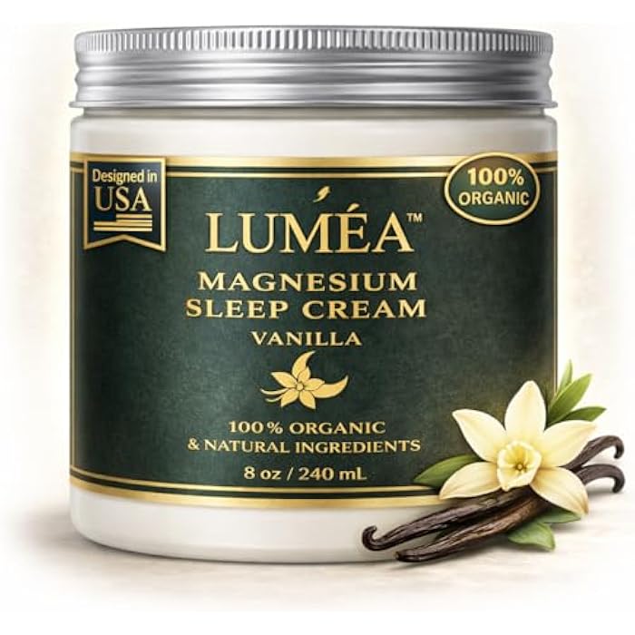 Lepac Magnesium Cream for Adults & Kids, Tallow-Based Lotion for Sleep Support, Vanilla Scented, Arnica Cream, Eczema Relief, Calming Nighttime Routine, 8 fl oz (4 Month Supply) - Image 1