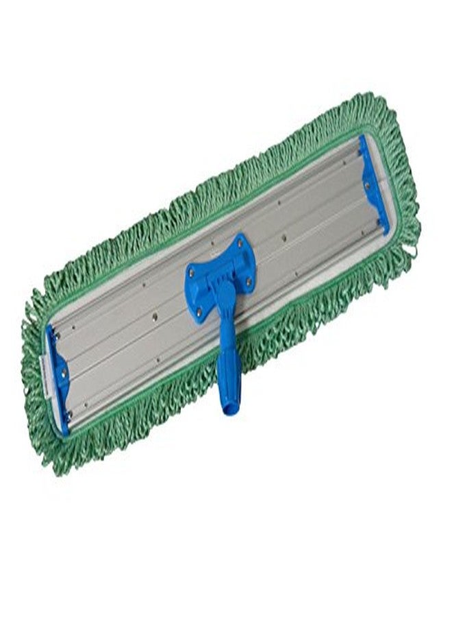 Real Clean 48 Inch Green Fringe Microfiber Dust Mop Pads (Pack of 2) - Image 3