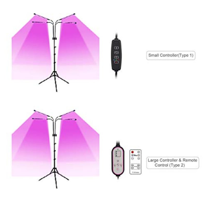Grow Light with Stand 40W 80LEDs Full Spectrum Blue Red Light 4/8/12H Timer 9 Brightness Levels Adjustable Gooseneck For Indoor Plants, Seedlings, Home Office - Image 2