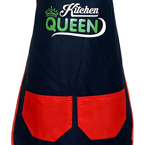 JMi Cotton Rubber Print Waterproof Apron with Long Ties & Multipurpose Dual Pocket Free Size For Cooking Dusting Home Kitchen Restaurant Multipurpose for Men & Women Unisex Apron. Pack of 2 (Combo-2) - Image 3