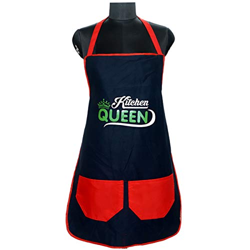 JMi Cotton Rubber Print Waterproof Apron with Long Ties & Multipurpose Dual Pocket Free Size For Cooking Dusting Home Kitchen Restaurant Multipurpose for Men & Women Unisex Apron. Pack of 2 (Combo-2) - Image 2