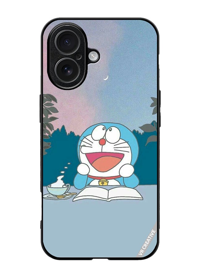 غطاء حماية لجهاز آبل آيفون 17 بتصميم دوريمون المتجول متعدد الألوان