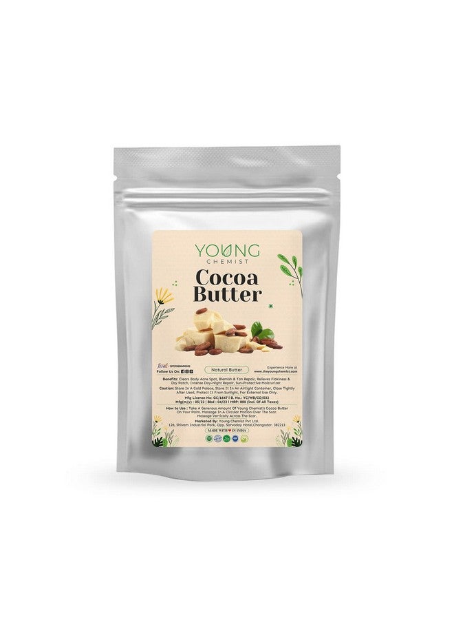 YOUNG CHEMIST Natural Unrefined Cocoa Butter For Personal Care, Skin And Hair Health, Moisturization, And, Body Massage For Men And Women 500 GM