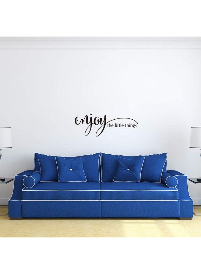 MOVANKRO Enjoy The Little Things - Pure Balck Vinyl Wall Decal Quotes Art Letters Handwriting Room Décor Motto Words Nursery Inspirational Sayings Living Room Decoration - Image 4