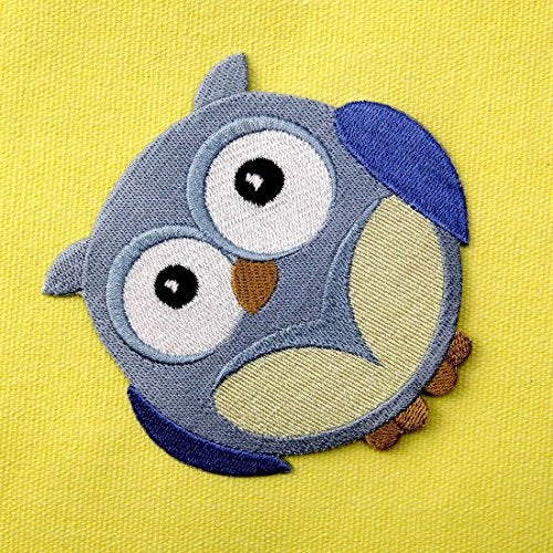 ZEGIN Wide-Eyed Baby Boy Owl Embroidered Applique Iron On Sew On Patch - Image 3