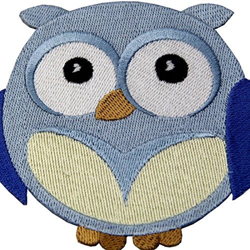ZEGIN Wide-Eyed Baby Boy Owl Embroidered Applique Iron On Sew On Patch - Image 2