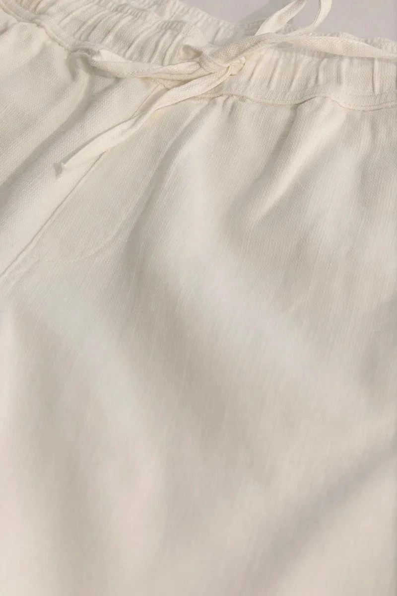 SNITCH White Cotton Shorts