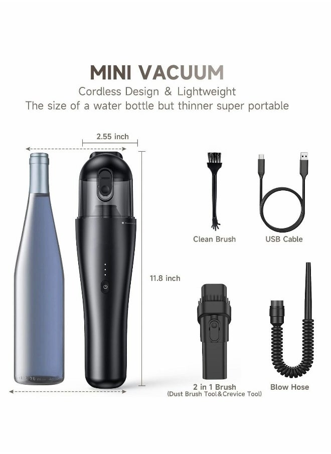 Generic - Handheld Vacuum Cordless Portable Vacuum Cleaner for Car with 7000Pa Powerful Suction for Pet Hair Home Dust and Car Cleaning, Rechargeable Mini Vacuum - Image 1