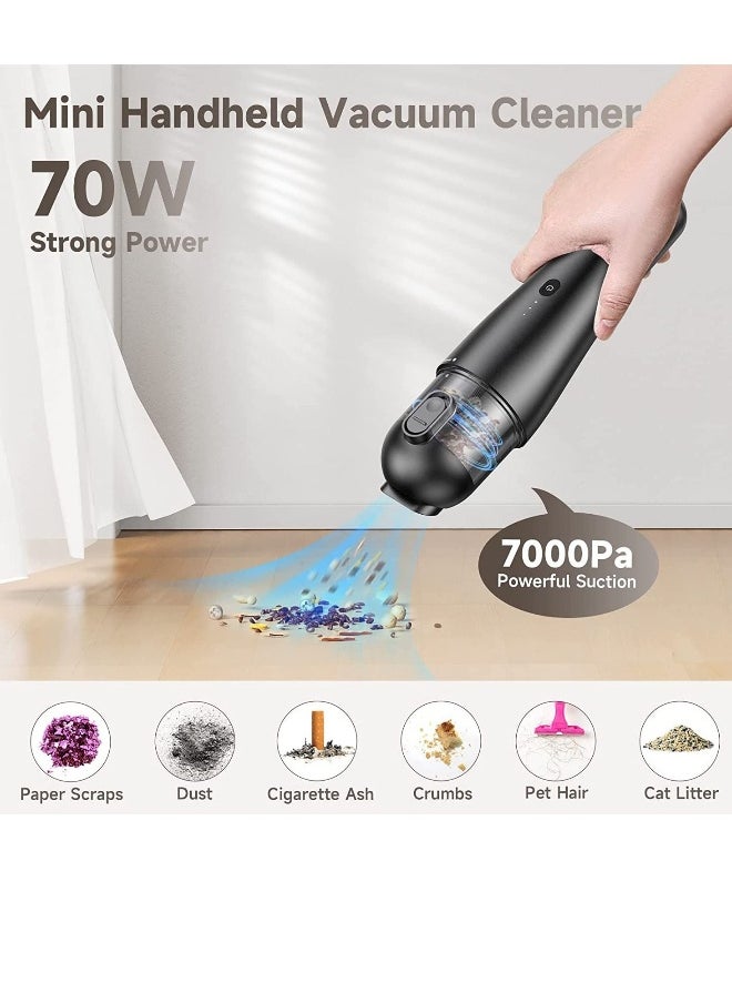 Generic - Handheld Vacuum Cordless Portable Vacuum Cleaner for Car with 7000Pa Powerful Suction for Pet Hair Home Dust and Car Cleaning, Rechargeable Mini Vacuum - Image 1