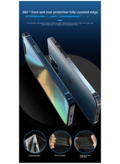 تي اي تي جراب هاتف Apple Iphone 14 Pro Max، جراب هاتف شفاف، زجاج مقوى بحد أقصى، واقي عدسة الكاميرا، حلقة مغناطيسية، مقاوم للصدمات، مضاد للخدش، All in One (Iphone 14 Pro Max)  - Image 5