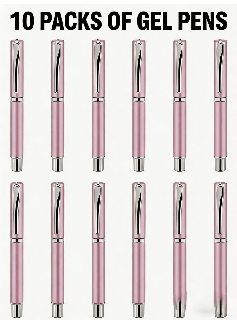 LumiArk 10-Pack Pink Gel Pens Smooth Writing, Quick-Drying—Ideal for Office and School - Image 1