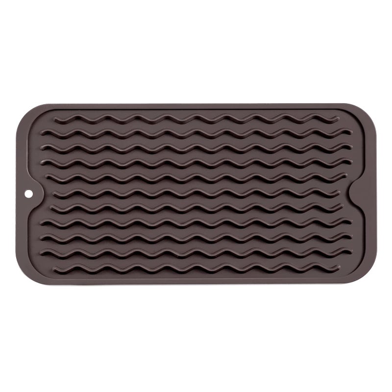 MicoYang Silicone Dish Drying Mat for Multiple UsageEasy cleanEcofriendlyHeatresistant Silicone Mat for Kitchen CounterSinkBarBottleor Cup Coffee S 12 inches x 6 inches