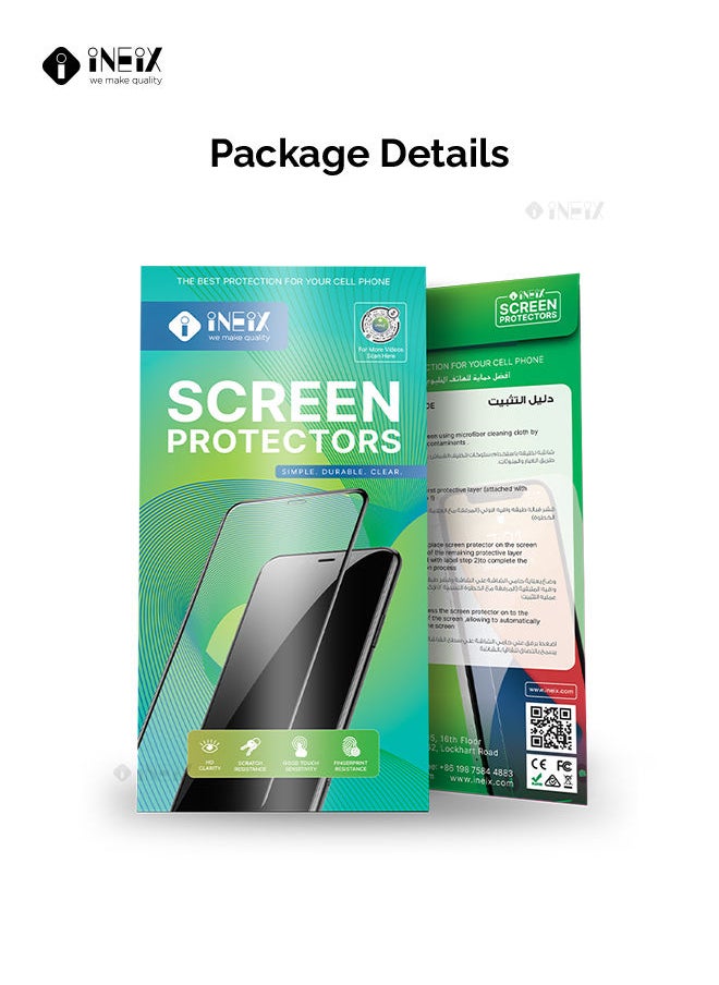 INEIX - Full Screen Edge to Edge Screen Protector  For Honor 50 Lite - Black/Clear - Image 1