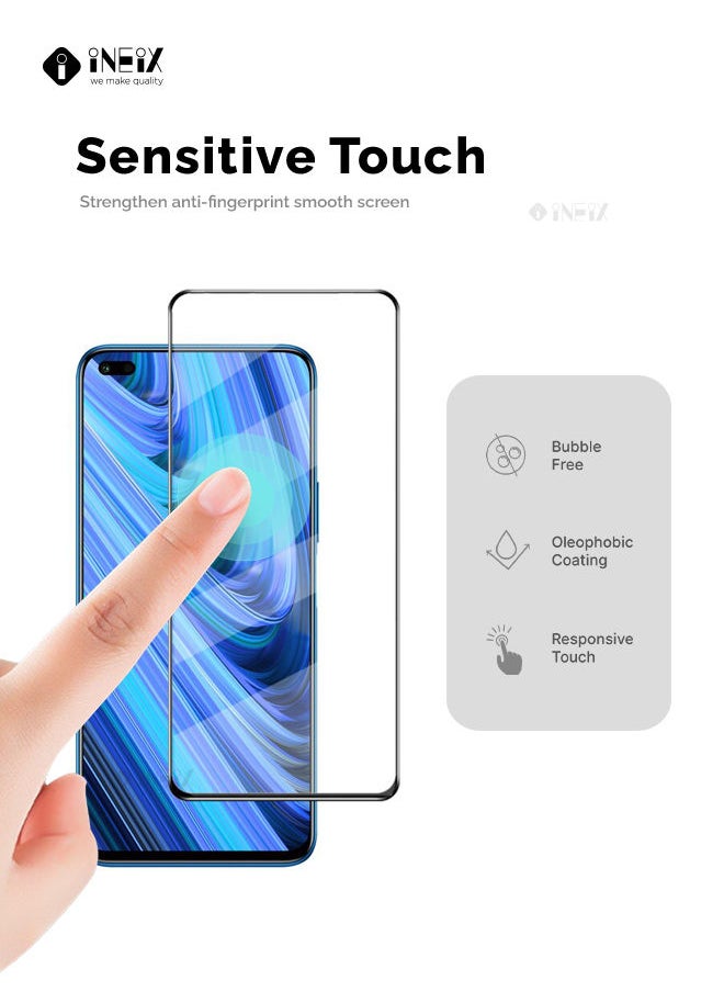 INEIX - Full Screen Edge to Edge Screen Protector  For Honor 50 Lite - Black/Clear - Image 1