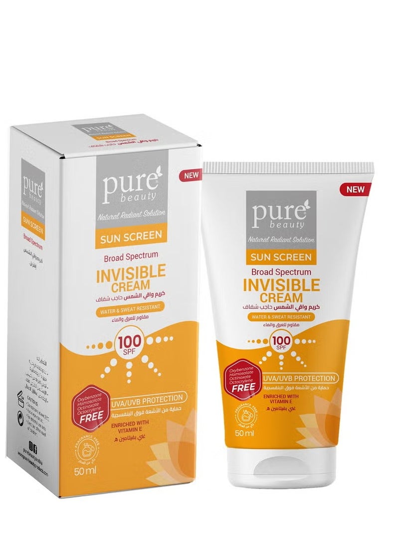 بيور بيوتي كريم واقي من الشمس بيور بيوتي - عامل حماية من الشمس 100 - 50 مل