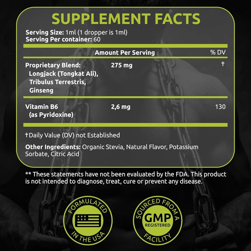 Ultra6 Nutrition معزز التستوستيرون للرجال مكملات صحة الرجال والنساء مكمل مع تونغكات علي وتريبلوس تيرستريس لتعزيز الذكور يدعم استعادة العضلات وزيادة الطاقة - Image 5