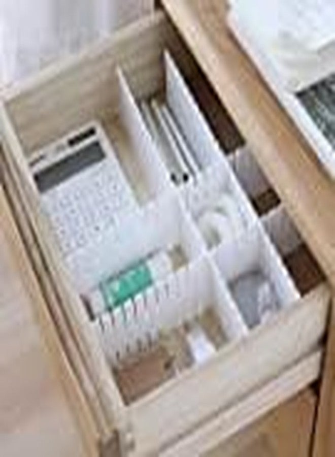 Relson Adjustable Interlocking Self-Assembly Drawer Divider Storage Organizer | DIY Plastic Grid Drawer Dividers | Home & Kitchen Adjustable Drawer Divider (Multicolor) ((Pack of 8)) - Image 2