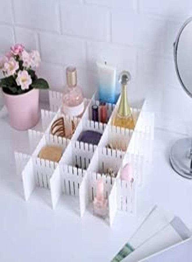 Relson Adjustable Interlocking Self-Assembly Drawer Divider Storage Organizer | DIY Plastic Grid Drawer Dividers | Home & Kitchen Adjustable Drawer Divider (Multicolor) ((Pack of 8)) - Image 4