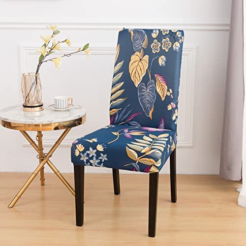 Styleys Polyester Chair Cover Floral Stretchable Washable Elastic Dining Chair Cover 6 Seater Slipcovers (Set of 6, Warbler Kite, SLMC179) - Image 2