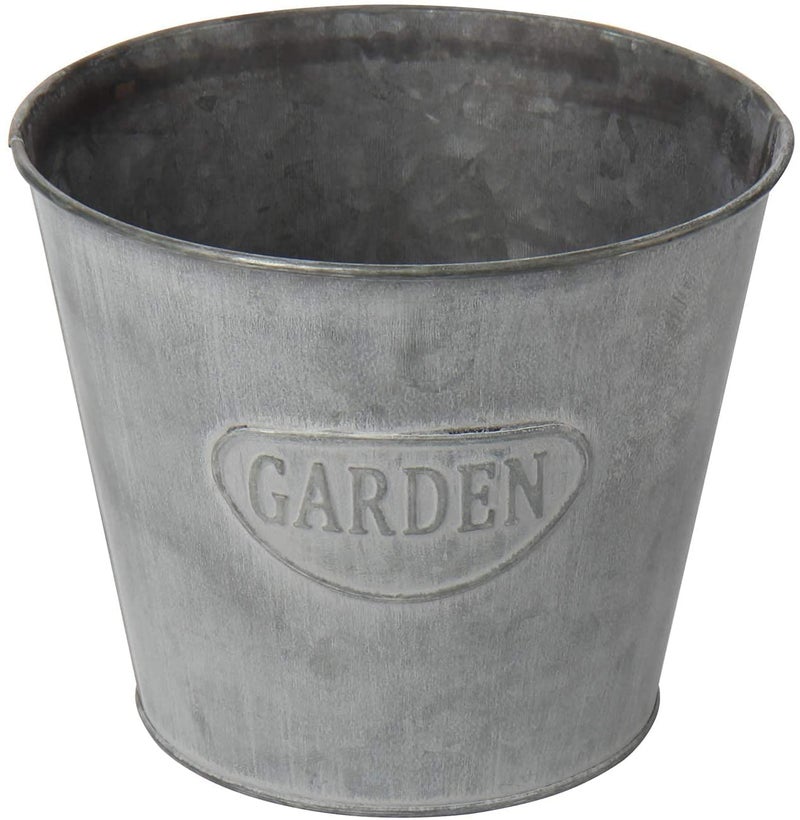 INSHREYS Galvanized Tin Planter Set of 4 Metal Planter Bucket Shape Pot for Farmhouse Indoor Home Decor Flowers Succulents Herbs Plants Gifting Use Decorative Planter for Balcony Office Dark Grey - Image 3