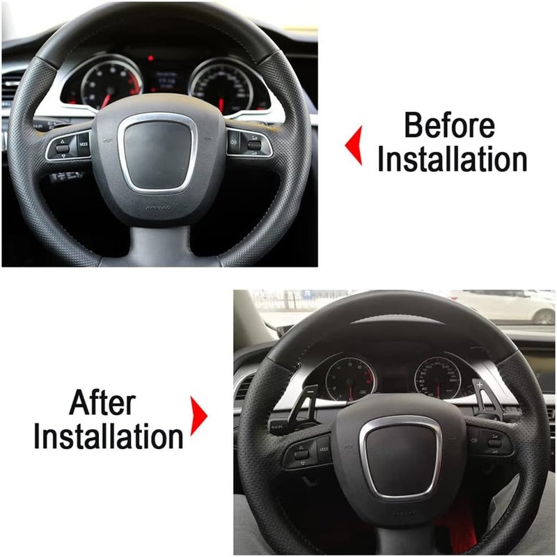 cheekyglo 2 Pcs Steering Wheel Shifter Pddles, Steering Wheel Shifter Extension Steering Wheel Shift Lever Extension Fit ForudiTTTTSMK28J5S5Coupe4838PS3Q58R8 lck- - Image 4