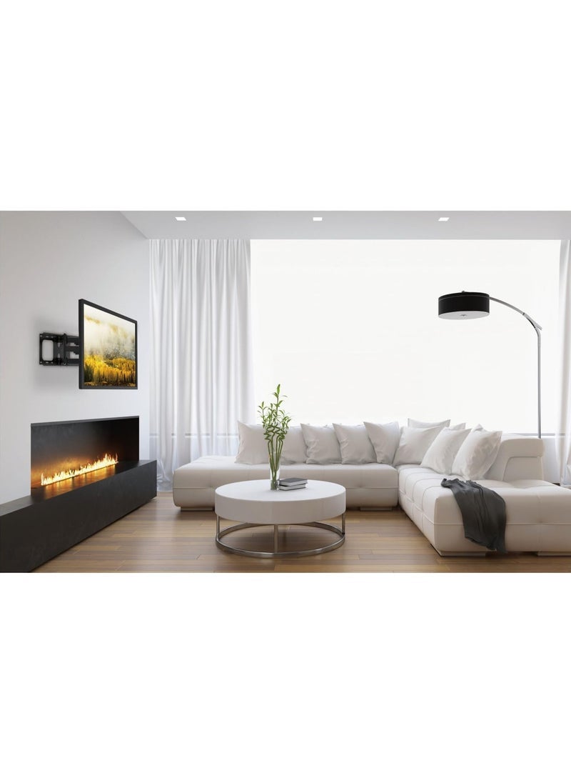 ELTRAZONE SH 860P Heavy-Duty Full-Motion TV Wall Mount Stand – Fits 50" to 90" LCD TVs – Supports Up to 75kg Weight Capacity – Tilt & Swivel Adjustable with Cable Management – Durable Black Finish for Home & Office Entertainment - Image 4