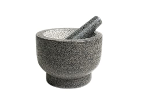Cilio Cilio by Frieling Goliath Natural Granite Mortar and Pestle Set Grinder for Spices and Seeds 5 Inches Tall 