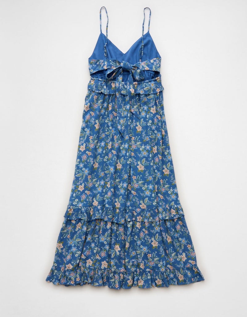American Eagle AE V-Neck Ruffle Midi Dress - Image 2