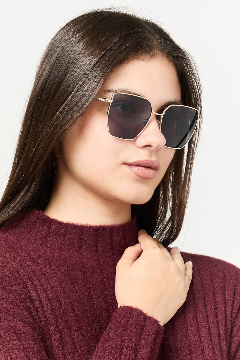 GANT Women GA00011 Square Sunglasses, Gold - Image 2