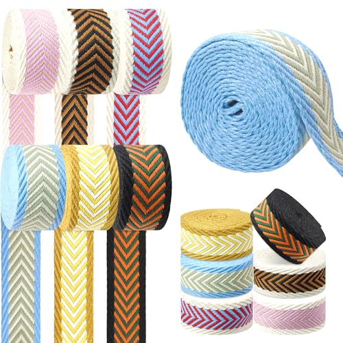 Grosun 6 Rolls 1.5 inch Rustic Nylon Webbing Belt Webbing Straps Purse Straps Backpack Straps Nylon Belt for Seatbelt, Bags, Backpacks, Luggage - Image 1