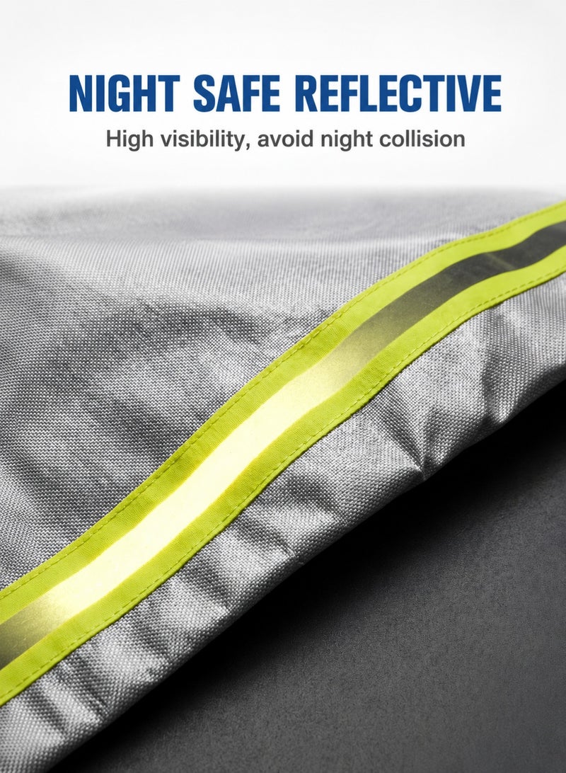 SKT Shiketro Multi-Layers Car Cover Waterproof All Weather for Automobiles, Outdoor Full Cover Windproof, Sand proof, Rain proof, UV proof Car Covers with Zipper Door Car Protection xxl - Image 5