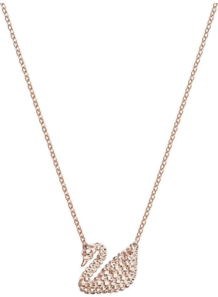 Swaro قلادة سواروفسكي الأيقونية على شكل بجعة مطلية بالذهب الوردي 5368988 - Image 1