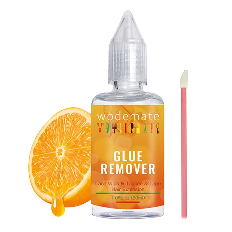 WodeMate Tape in Extension Remover Hair Extensions Remover Wig Glue Remover Fast Acting Hair Glue Remover for Lace Wig Wig Tape Double Sided Extension Tape 30 ml 