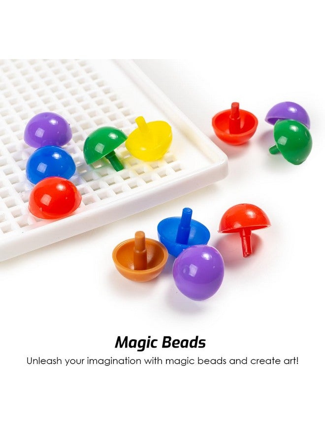 Avis Mosaic Magic Educational & Creative Kit for Kids to Make & Learn Alphabets, Numbers, Objects, Designs with Colorful Mosaic Beads - Image 4
